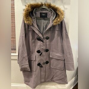 Torrid winter coat with faux fur trim